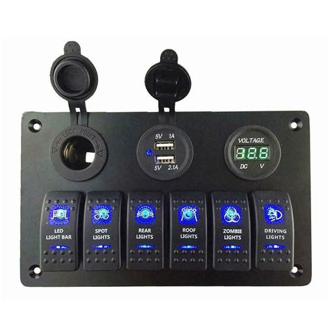 electrical panel switch box|boat toggle switch panel.